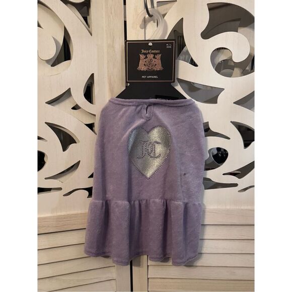 Juicy couture M/L terry velour bling  dog/cat pet clothes hoodie nwt rhinestone - Picture 1 of 3